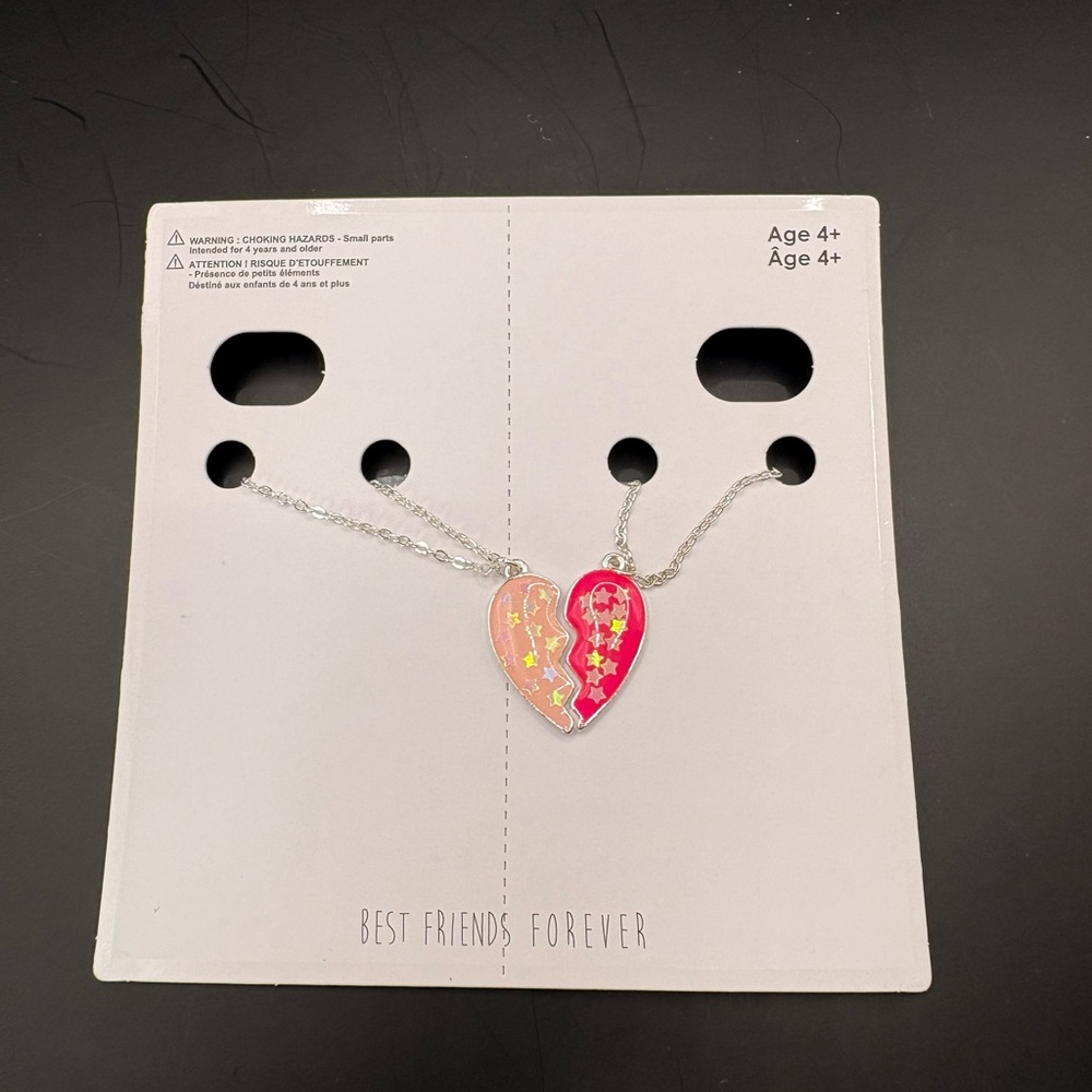 Best Friends Forever Heart Necklace with Stars✨